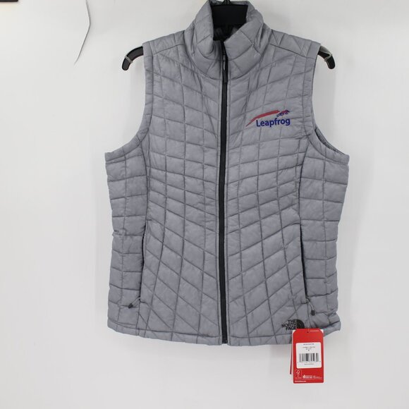 NWT The North Face Vest Women's Medium ECO ThermoBall Trekker Quilted Mid Gray - Picture 1 of 12